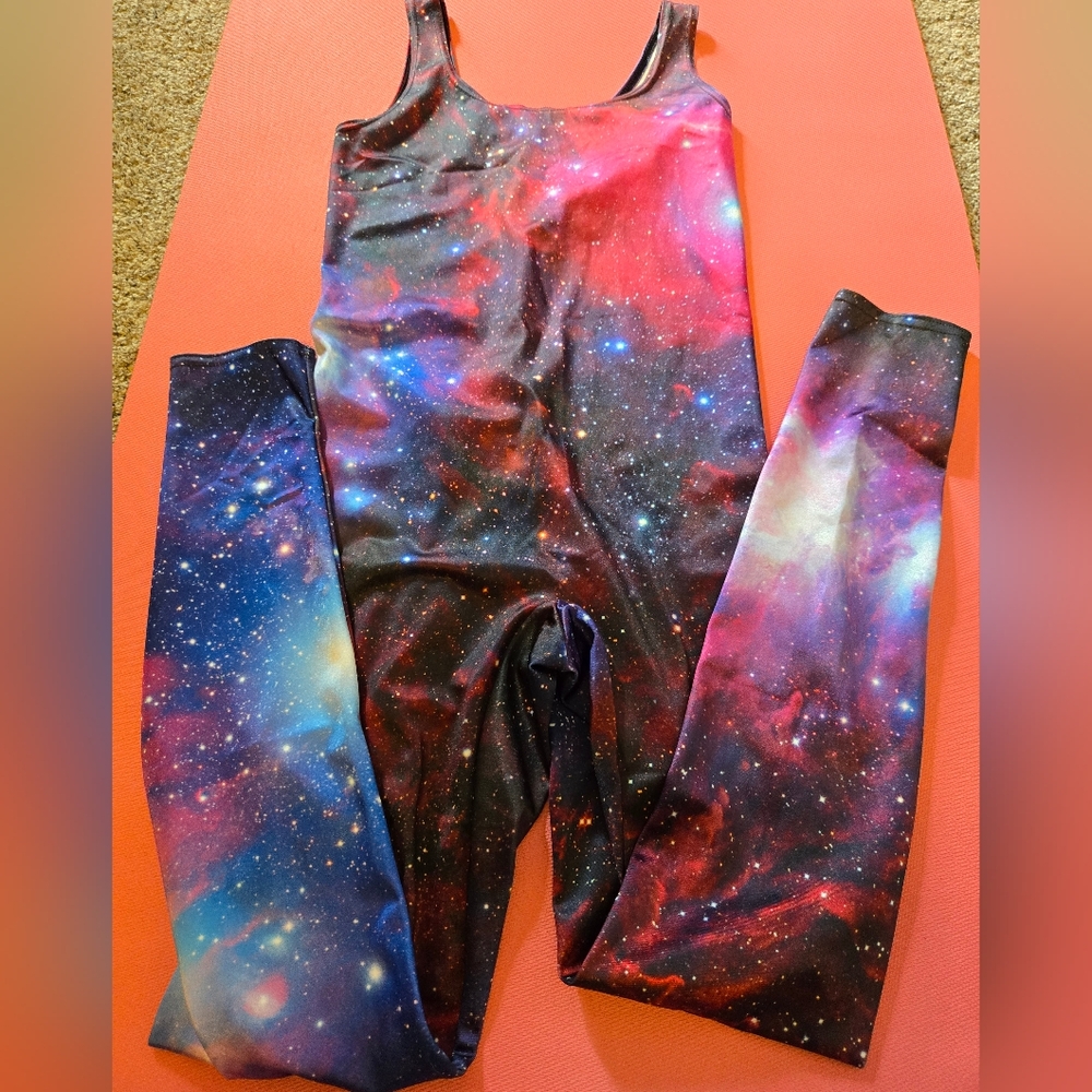 Blackmilk Galaxy Purple Catsuit Size L